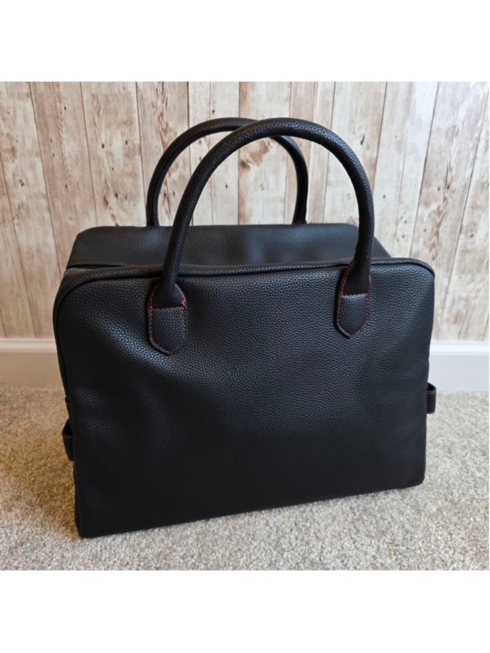 Polo Ralph Lauren Black Weekender Travel Gym Bag with Red Stitching NWOT - Picture 8 of 13